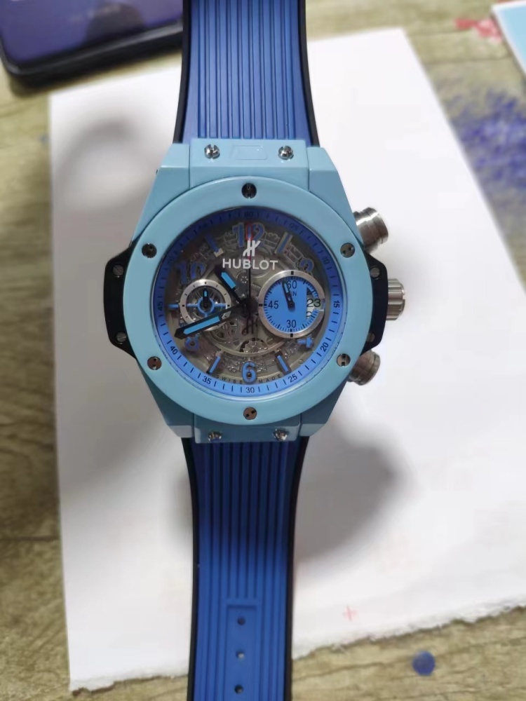 Men's Quartz Watch Chronograph 904L Stainless Steel 45mm-HB158