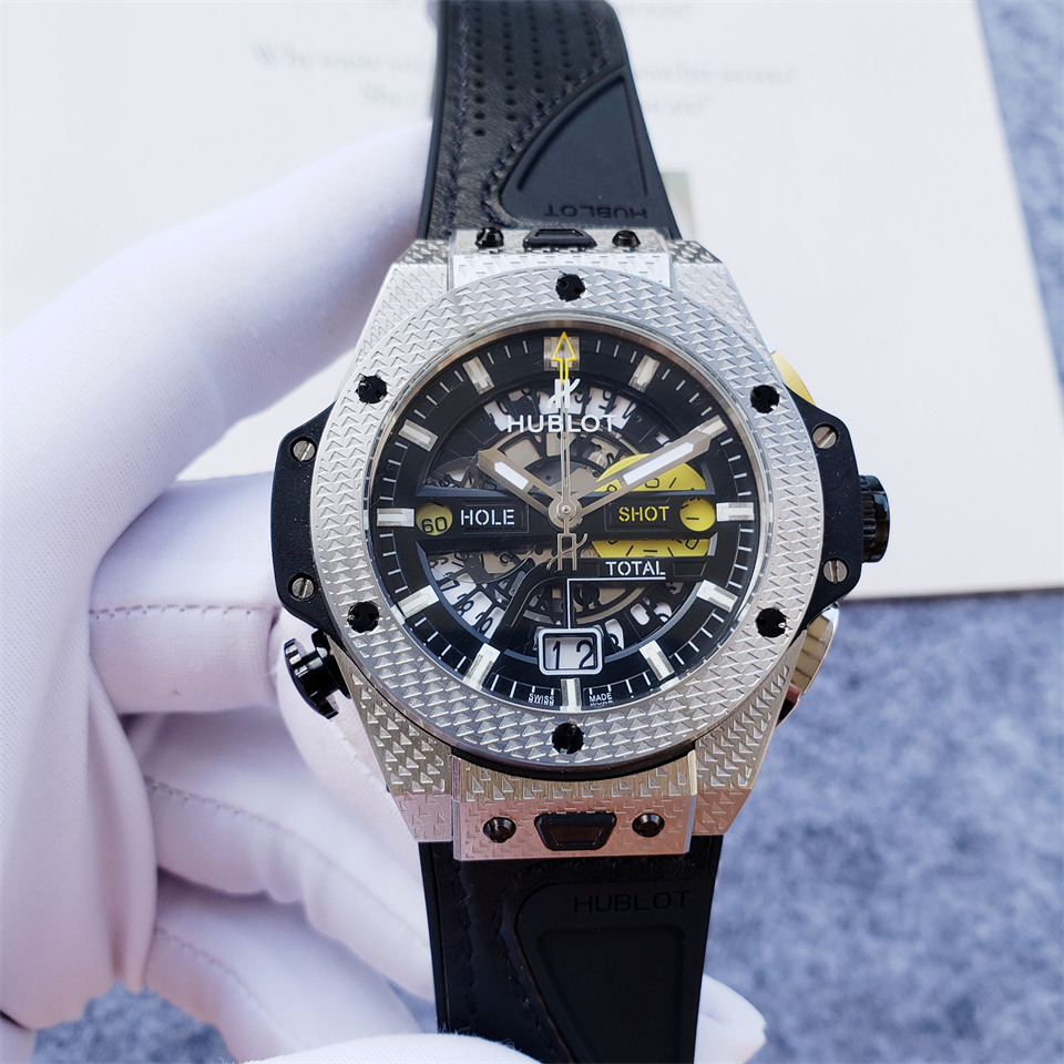 Men's Quartz Watch Chronograph 904L Stainless Steel 42mm-HB134