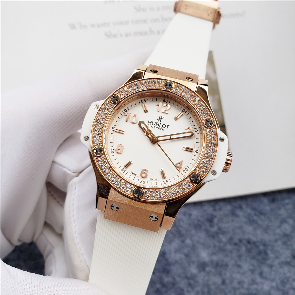 Women's  Quartz Watch Chronograph 904L Stainless Steel 37mm-HB125
