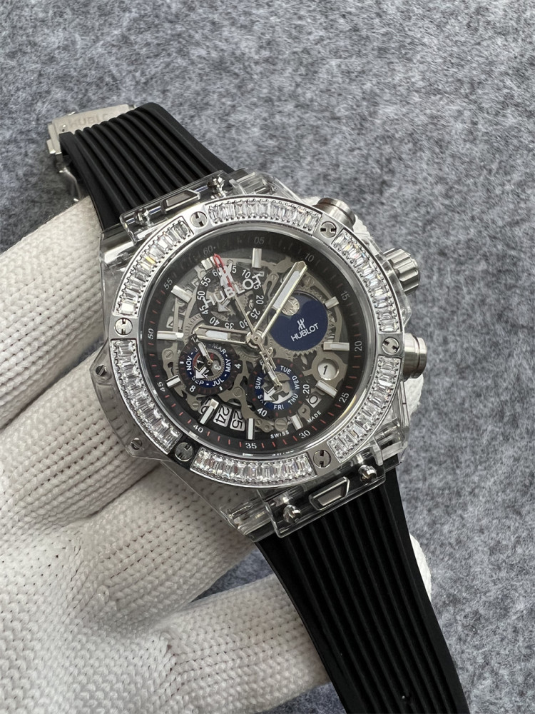 Men's Quartz Watch Chronograph 904L Stainless Steel 42mm-HB170