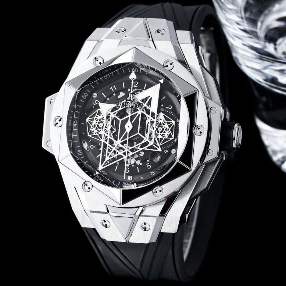 Men's Quartz Watch Chronograph 904L Stainless Steel 45mm-HB160