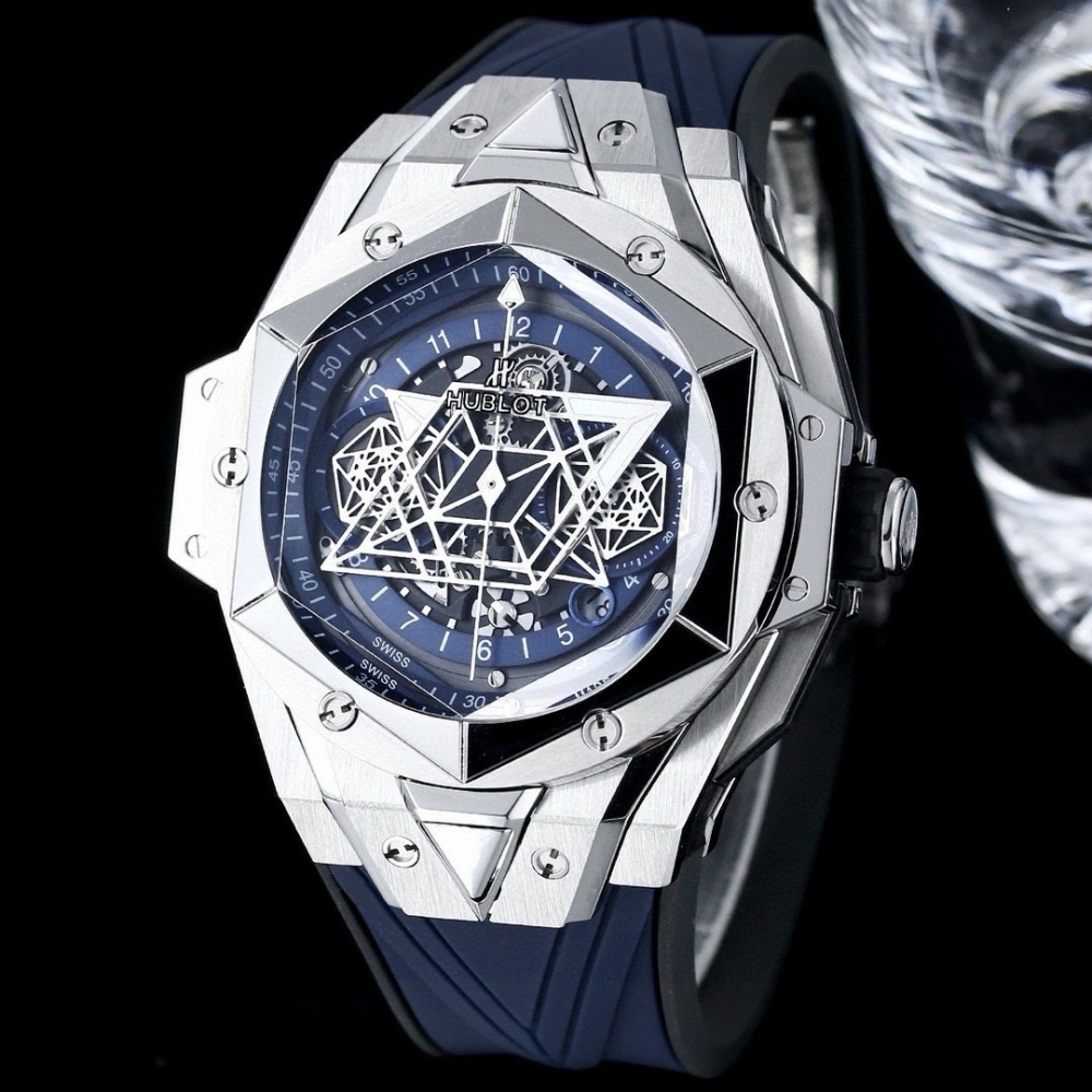 Men's Quartz Watch Chronograph 904L Stainless Steel 45mm-HB160