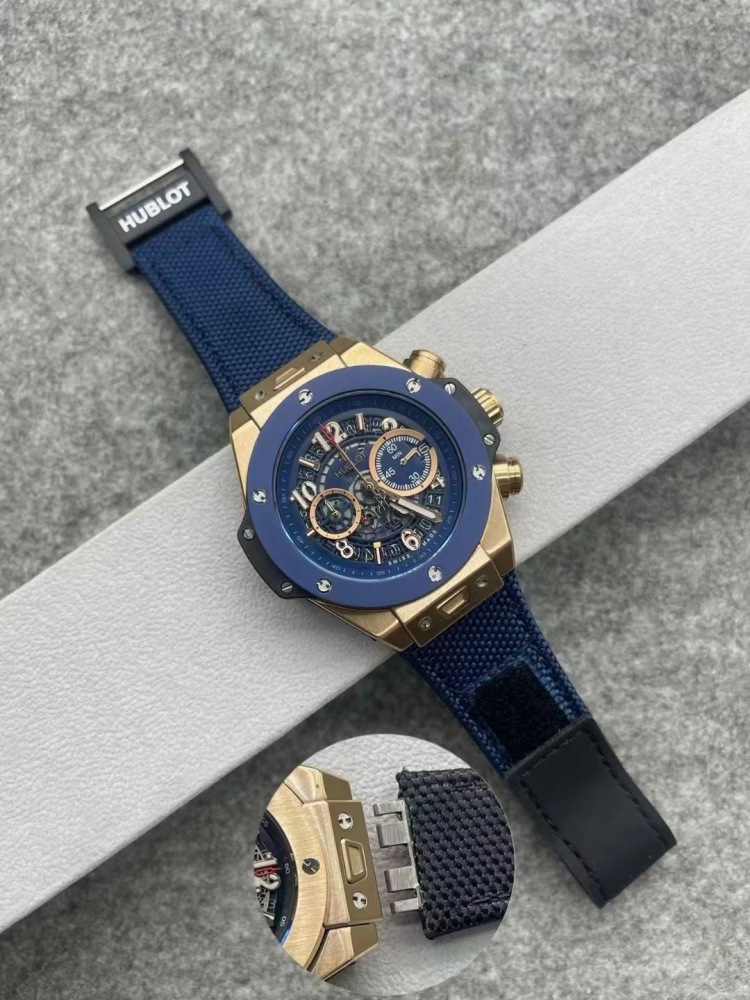 Men's Quartz Watch Chronograph 904L Stainless Steel 45mm-HB167