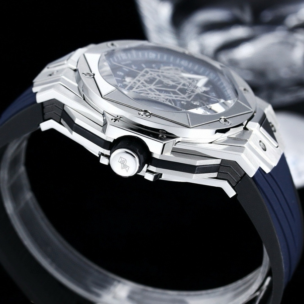 Men's Quartz Watch Chronograph 904L Stainless Steel 45mm-HB160