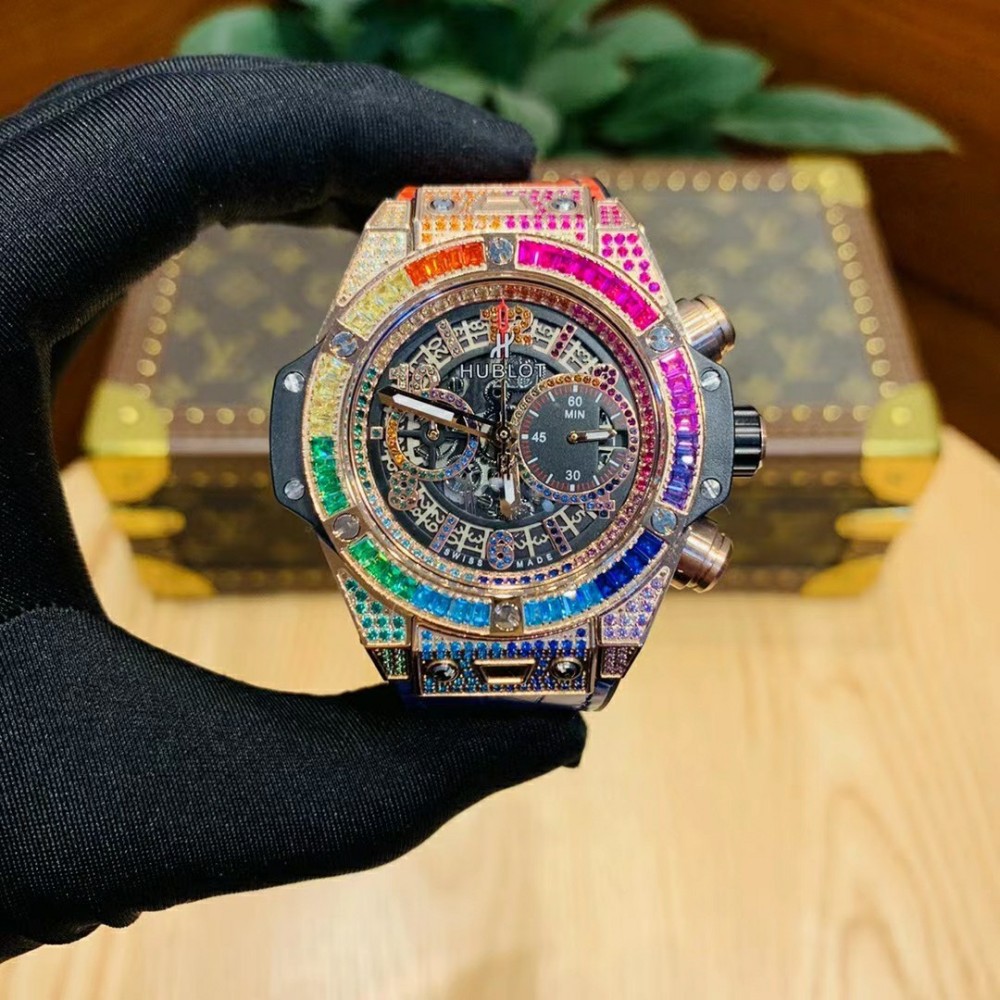 Men's Quartz Watch Chronograph 904L Stainless Steel 42mm-HB105