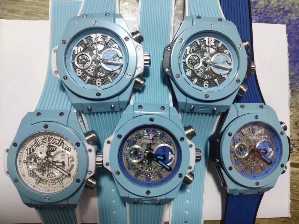 Men's Quartz Watch Chronograph 904L Stainless Steel 43mm-HB207