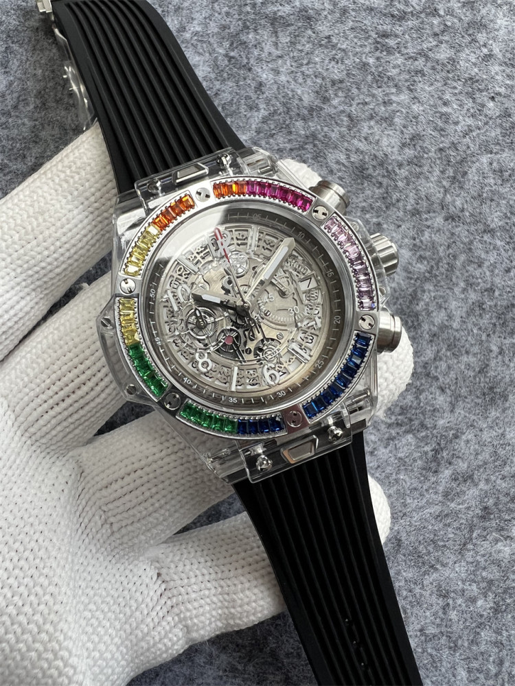 Men's Quartz Watch Chronograph 904L Stainless Steel 42mm-HB170