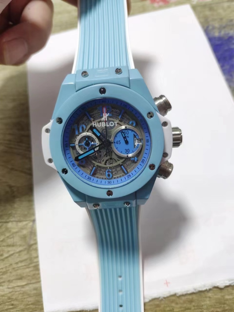 Men's Quartz Watch Chronograph 904L Stainless Steel 45mm-HB158