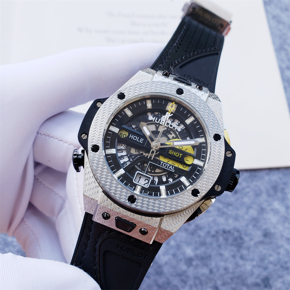 Men's Quartz Watch Chronograph 904L Stainless Steel 42mm-HB134