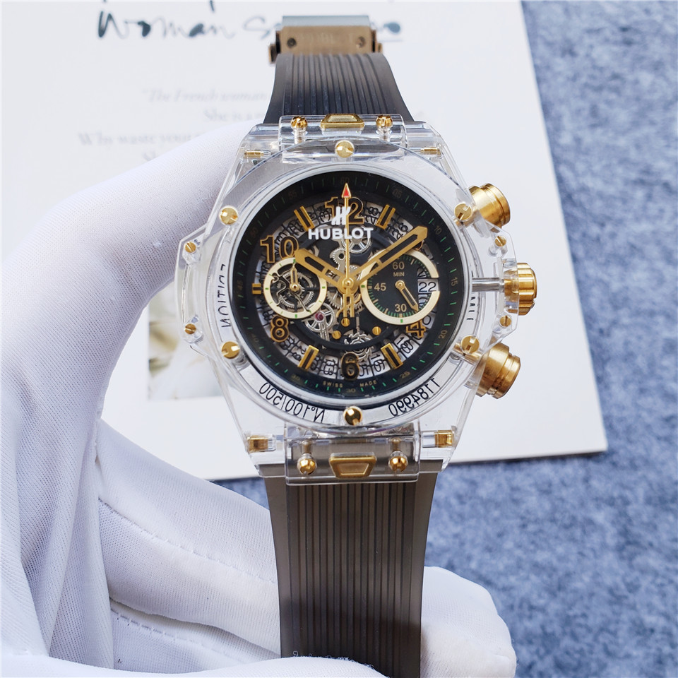 Men's Quartz Watch Chronograph 904L Stainless Steel 42mm-HB123