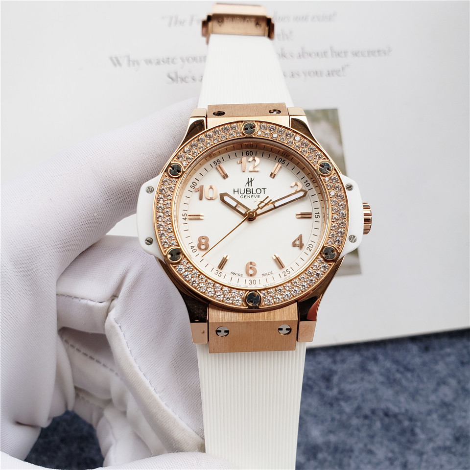 Women's  Quartz Watch Chronograph 904L Stainless Steel 37mm-HB125