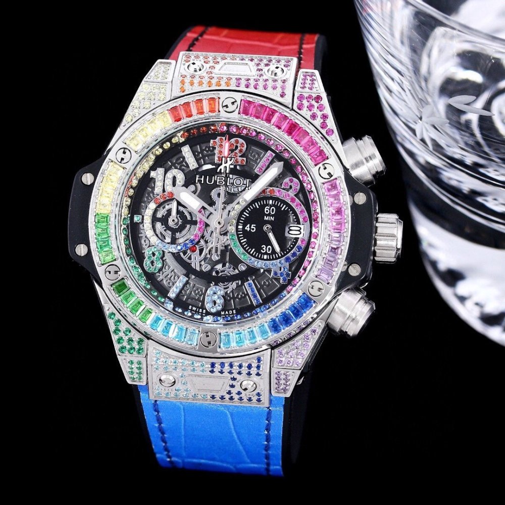 Men's Quartz Watch Chronograph 904L Stainless Steel 42mm-HB105