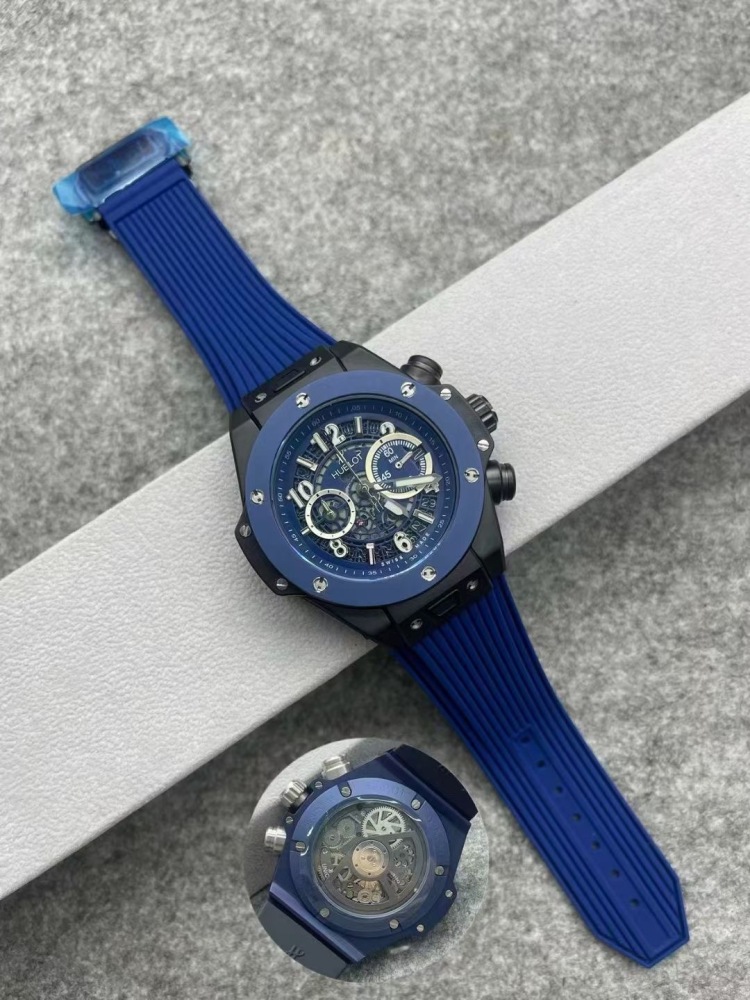 Men's Quartz Watch Chronograph 904L Stainless Steel 45mm-HB167