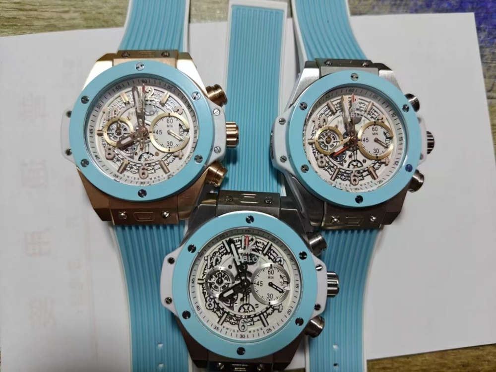 Men's Quartz Watch Chronograph 904L Stainless Steel 43mm-HB207