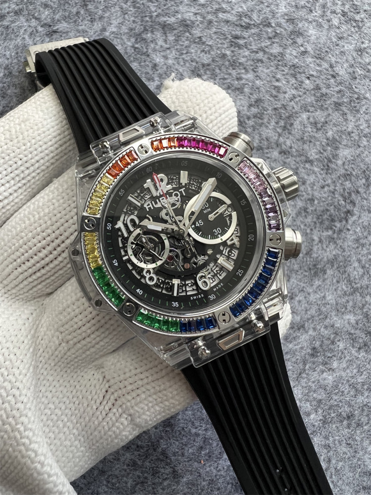 Men's Quartz Watch Chronograph 904L Stainless Steel 42mm-HB170