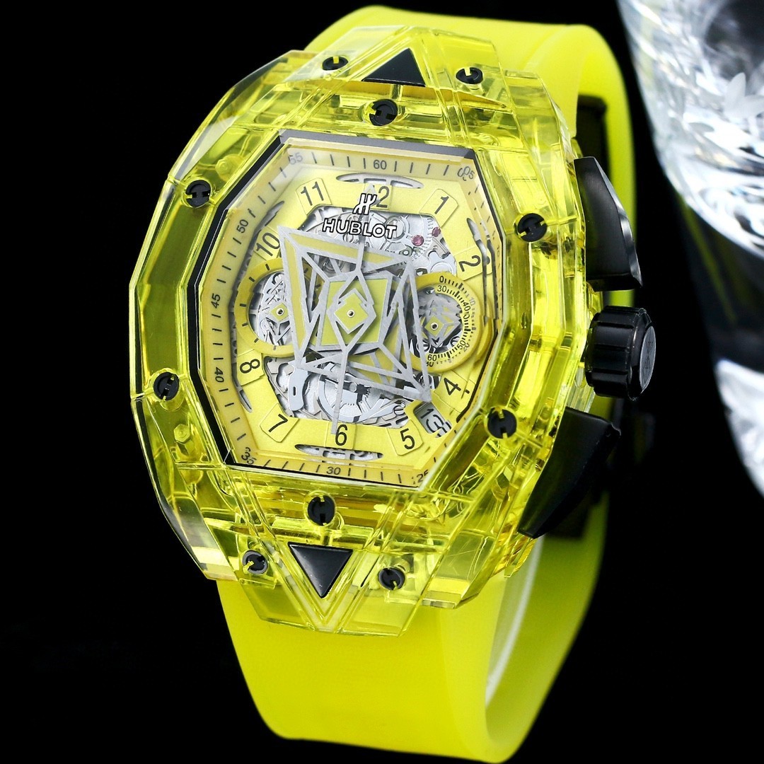 Men's Quartz Watch Chronograph 904L Stainless Steel 44mm-HB172