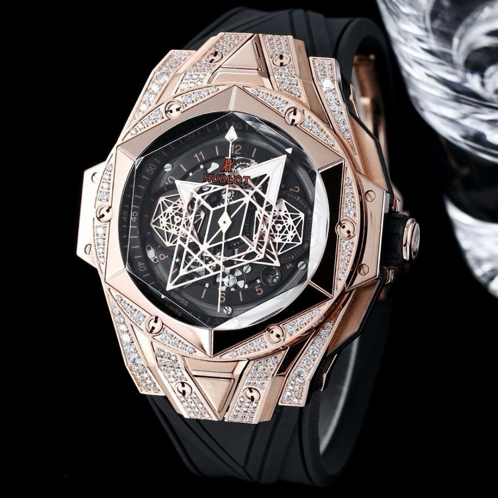 Men's Quartz Watch Chronograph 904L Stainless Steel 45mm-HB161