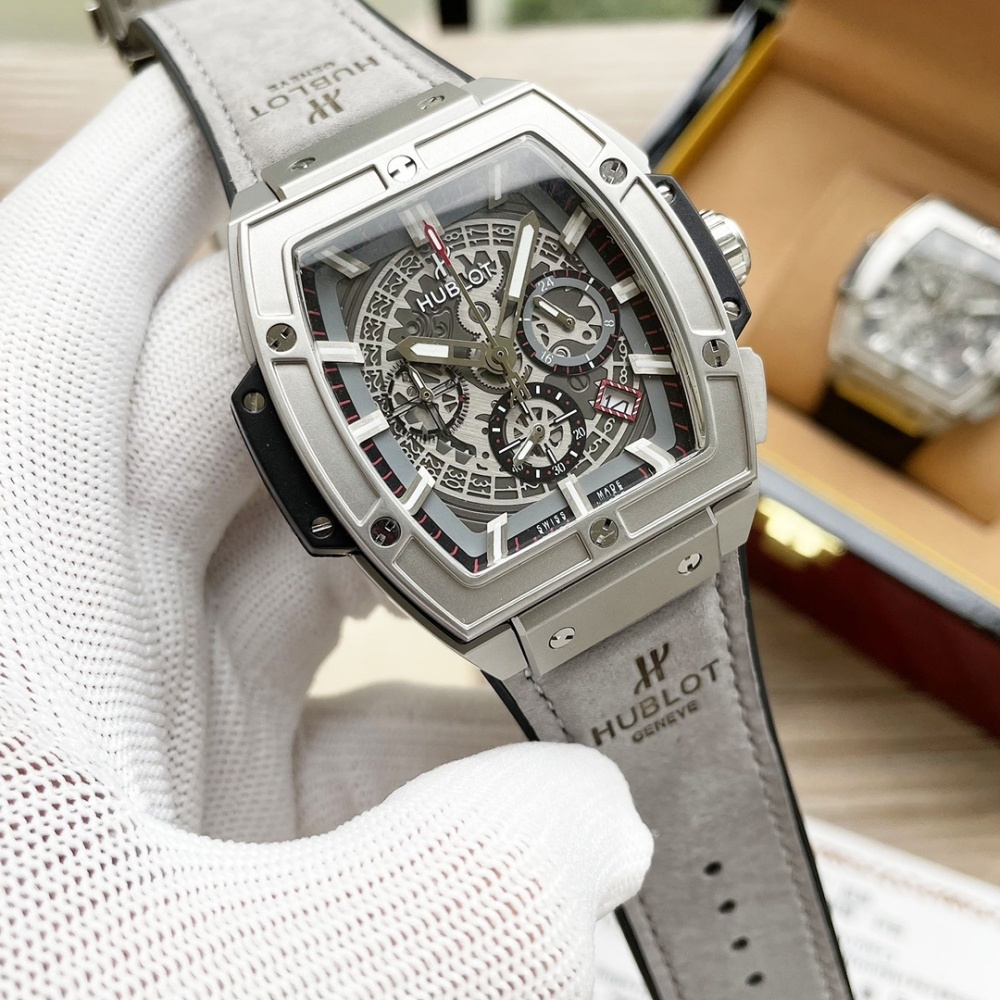 Men's Quartz Watch Chronograph 904L Stainless Steel 42mm-HB101