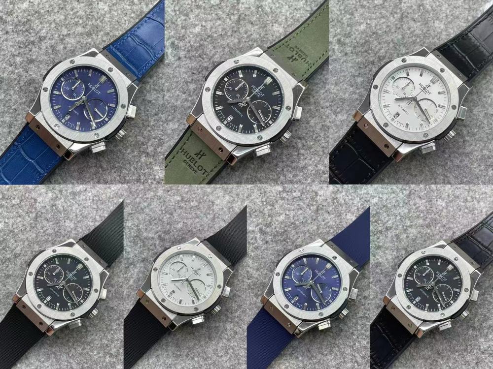 Men's Quartz Watch Chronograph 904L Stainless Steel 42mm-HB157