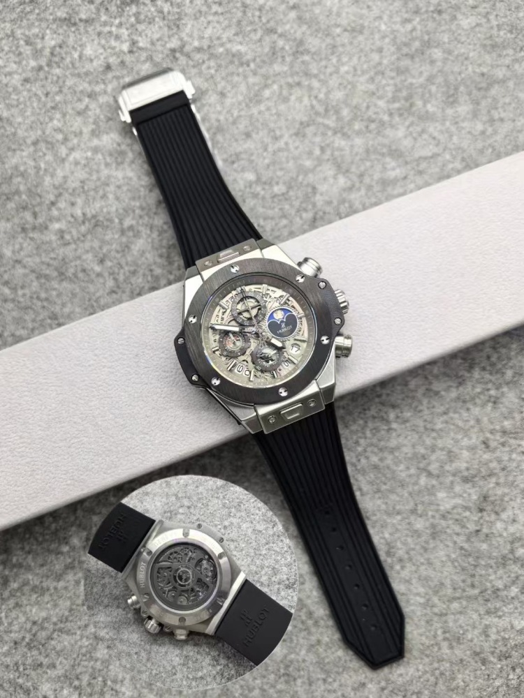 Men's Quartz Watch Chronograph 904L Stainless Steel 42mm-HB187