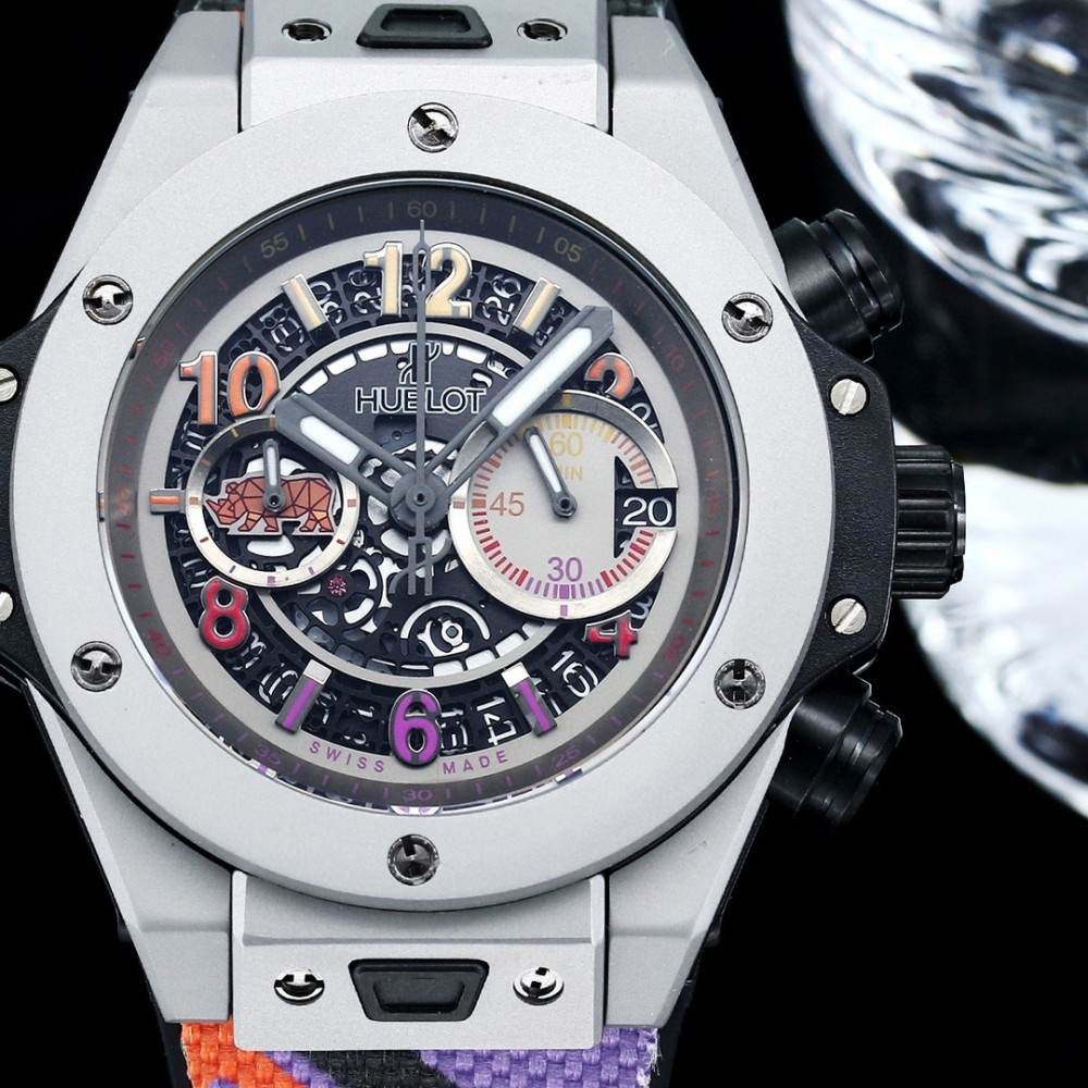 Men's Quartz Watch Chronograph 904L Stainless Steel 45mm-HB174