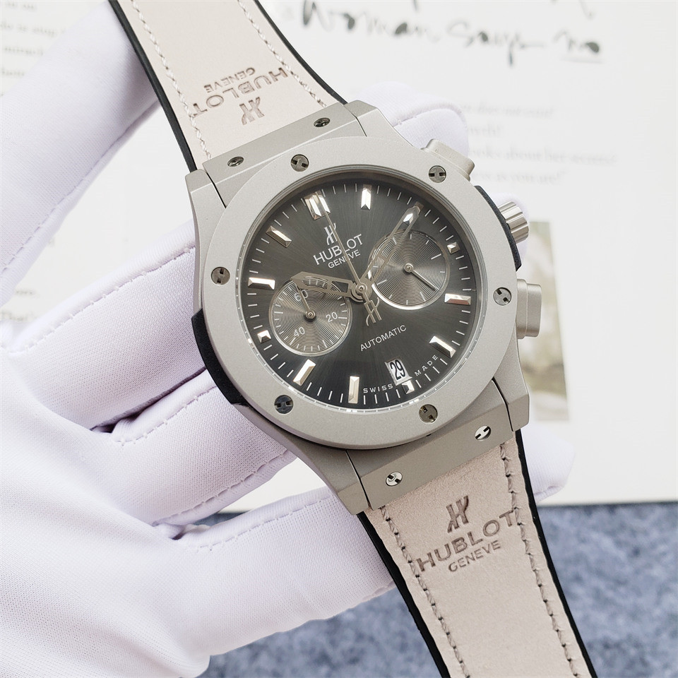 Men's Quartz Watch Chronograph 904L Stainless Steel 42mm-HB132