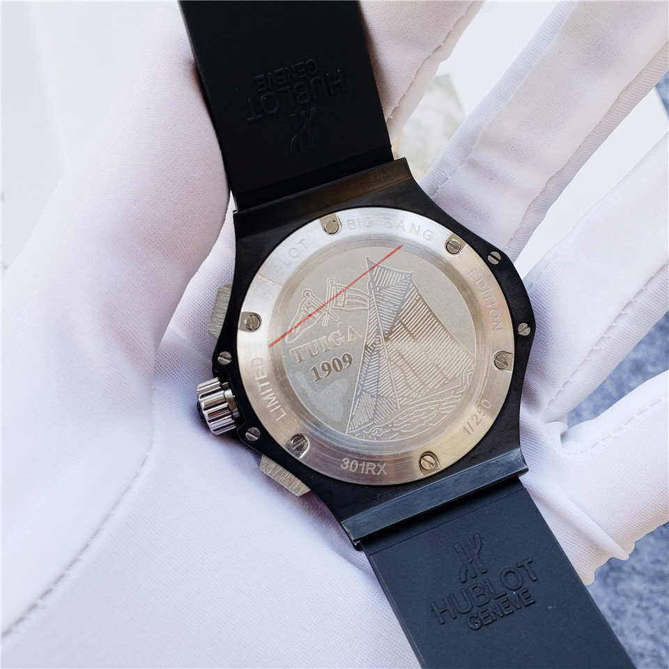 Men's Quartz Watch Chronograph 904L Stainless Steel 42mm-HB114