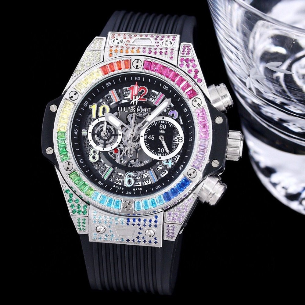 Men's Quartz Watch Chronograph 904L Stainless Steel 42mm-HB105