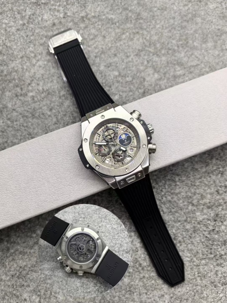 Men's Quartz Watch Chronograph 904L Stainless Steel 42mm-HB187