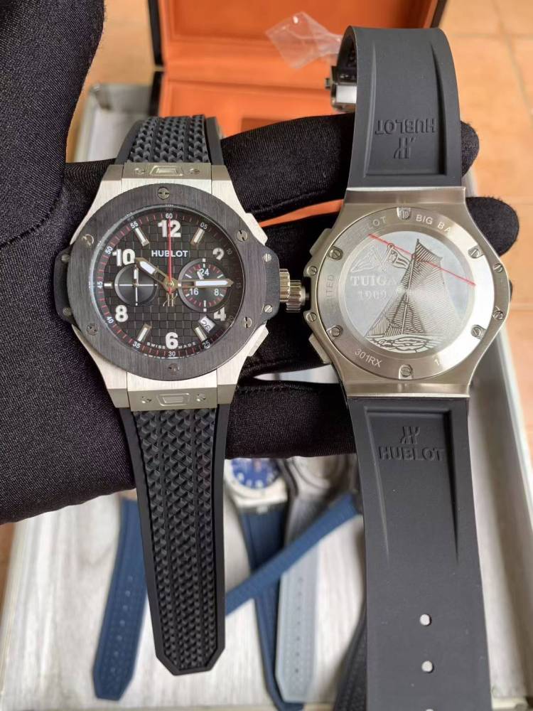 Men's Quartz Watch Chronograph 904L Stainless Steel 42mm-HB191