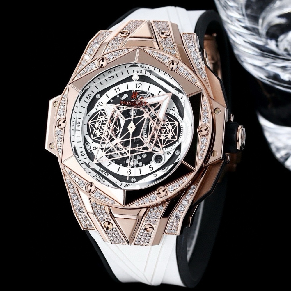 Men's Quartz Watch Chronograph 904L Stainless Steel 45mm-HB161