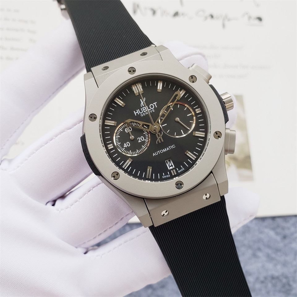 Men's Quartz Watch Chronograph 904L Stainless Steel 42mm-HB132