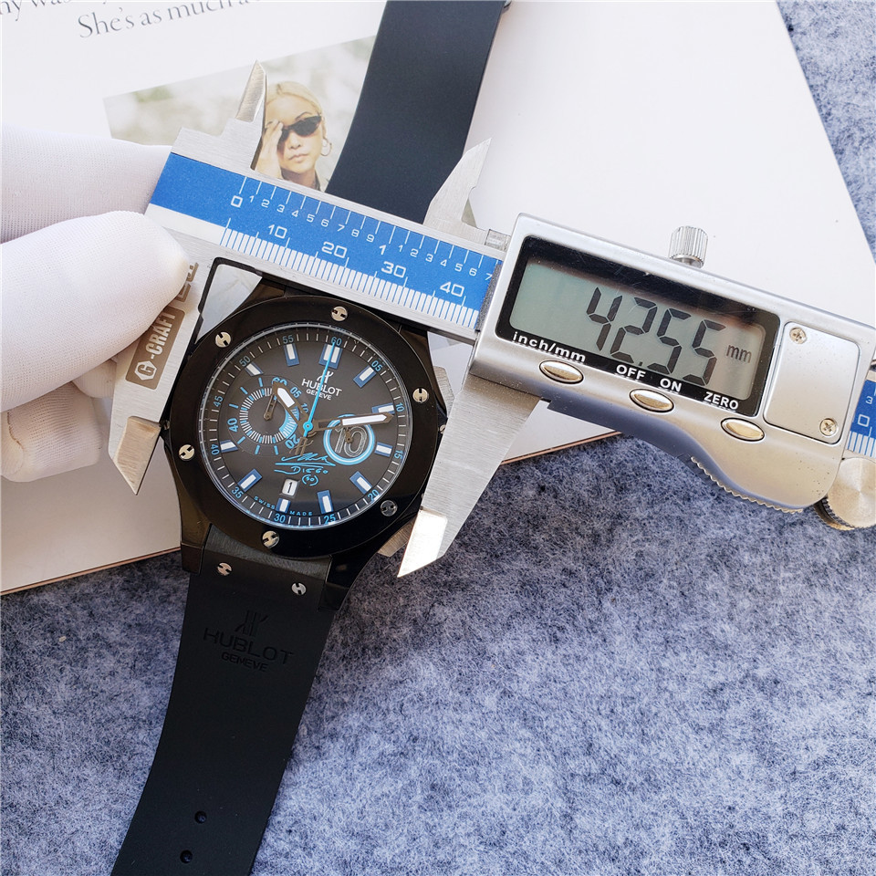 Men's Quartz Watch Chronograph 904L Stainless Steel 42mm-HB114