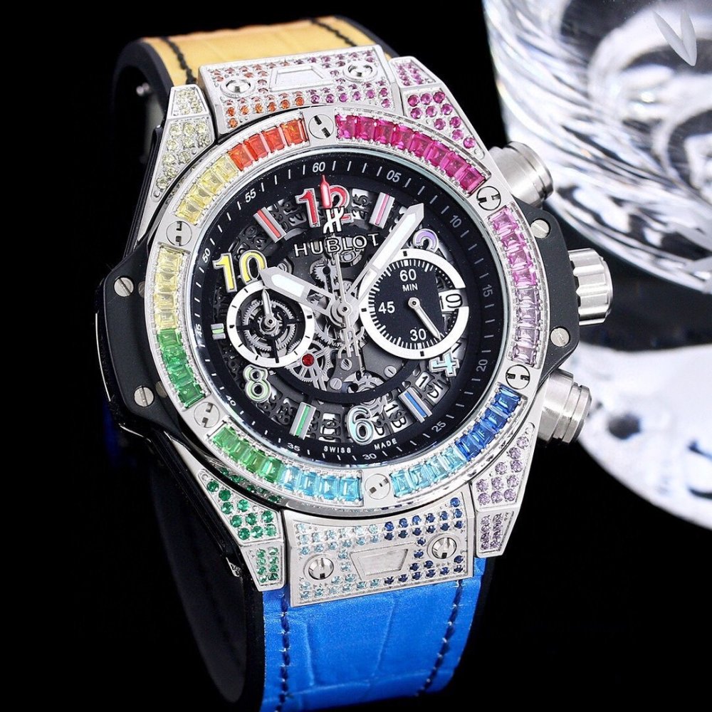 Men's Quartz Watch Chronograph 904L Stainless Steel 42mm-HB105