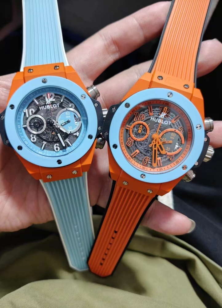 Men's Quartz Watch Chronograph 904L Stainless Steel 43mm-HB207