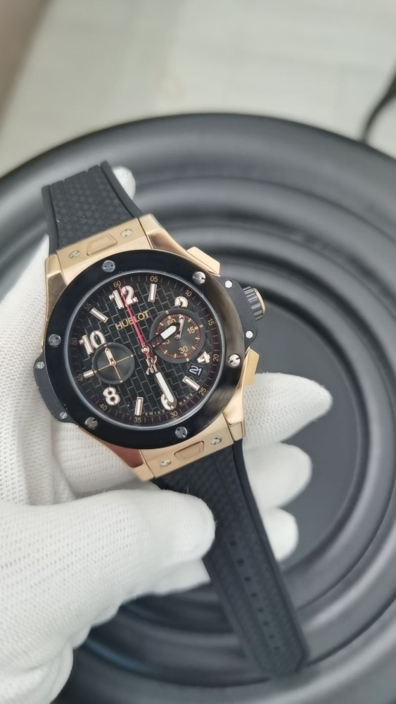 Men's Quartz Watch Chronograph 904L Stainless Steel 45mm-HB193
