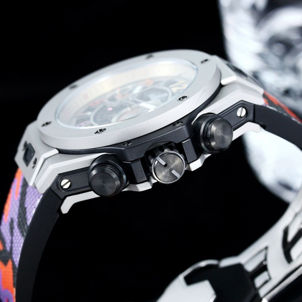 Men's Quartz Watch Chronograph 904L Stainless Steel 45mm-HB174
