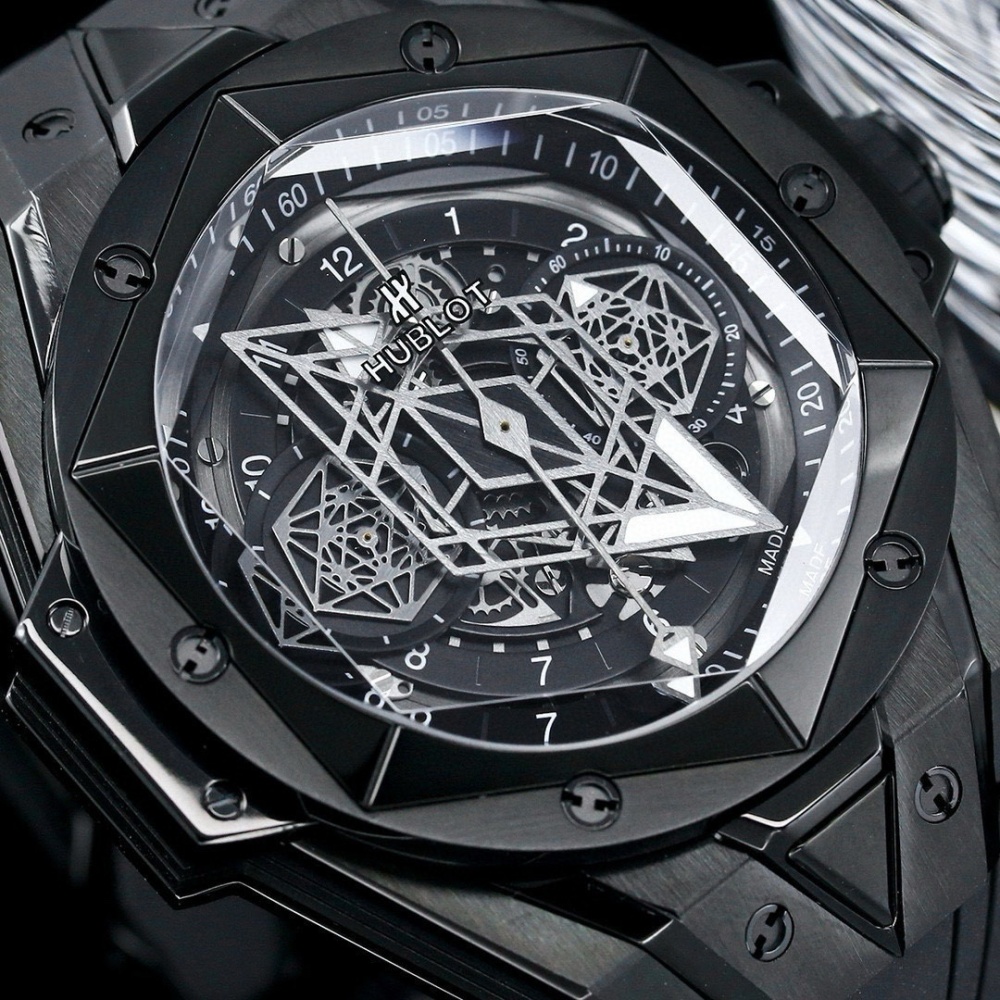 Men's Quartz Watch Chronograph 904L Stainless Steel 45mm-HB160