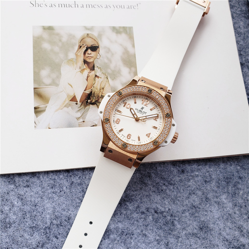 Women's  Quartz Watch Chronograph 904L Stainless Steel 37mm-HB125
