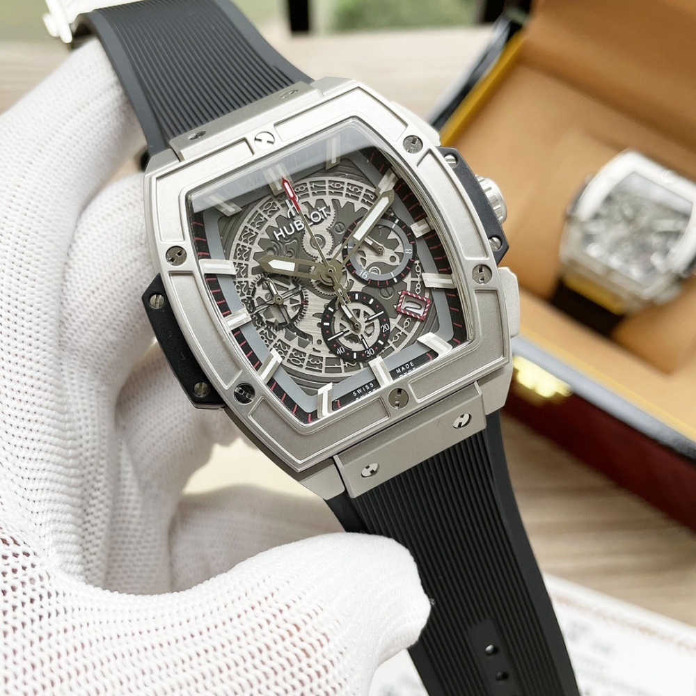 Men's Quartz Watch Chronograph 904L Stainless Steel 42mm-HB101