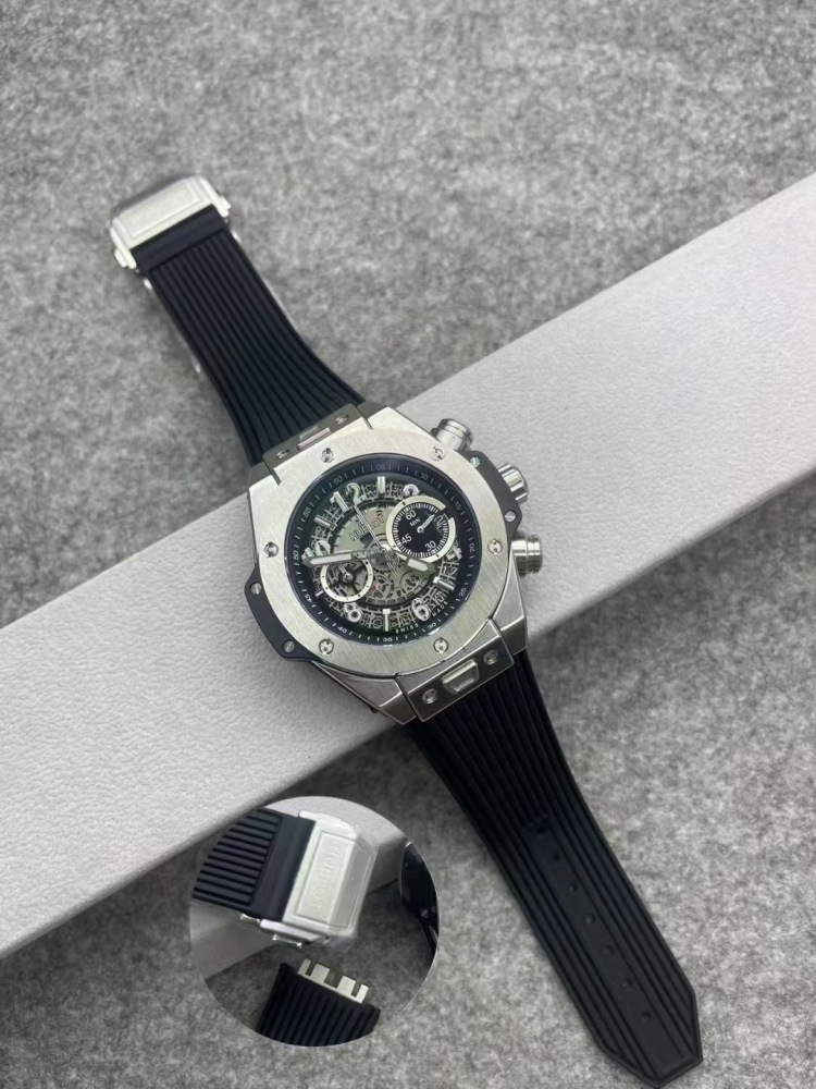 Men's Quartz Watch Chronograph 904L Stainless Steel 45mm-HB167