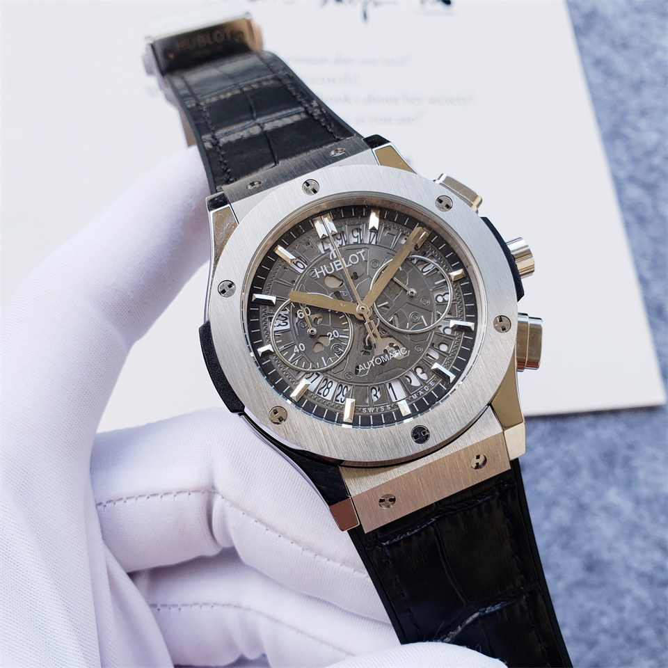 Men's Quartz Watch Chronograph 904L Stainless Steel 42mm-HB133
