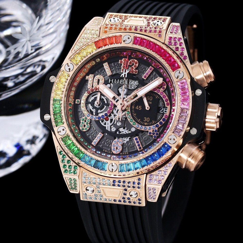 Men's Quartz Watch Chronograph 904L Stainless Steel 42mm-HB105