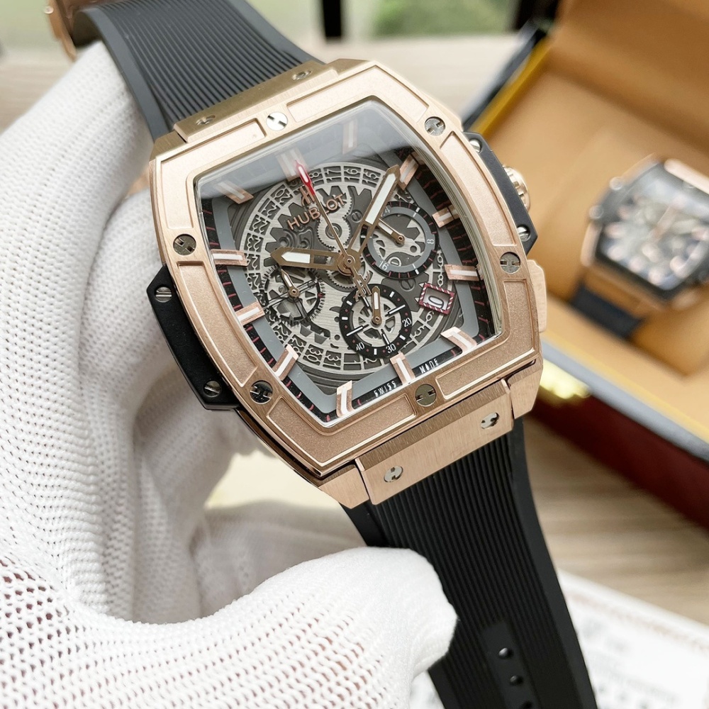 Men's Quartz Watch Chronograph 904L Stainless Steel 42mm-HB101