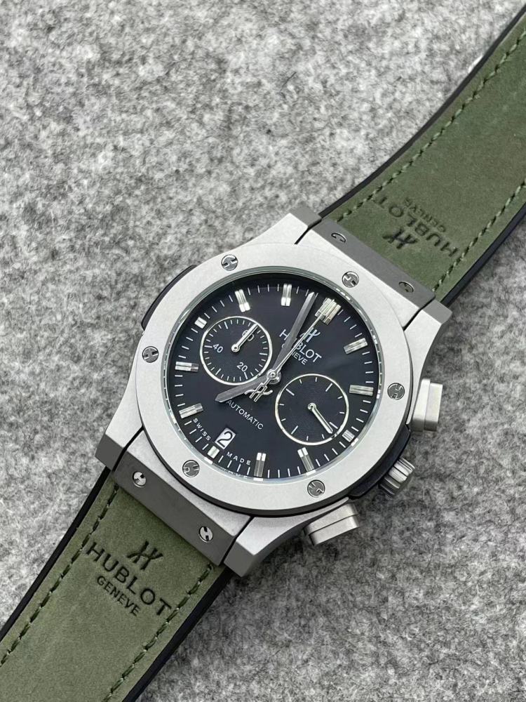 Men's Quartz Watch Chronograph 904L Stainless Steel 42mm-HB157