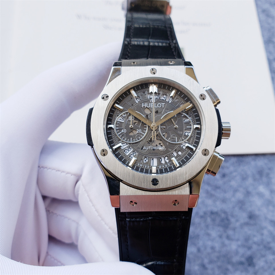 Men's Quartz Watch Chronograph 904L Stainless Steel 42mm-HB133