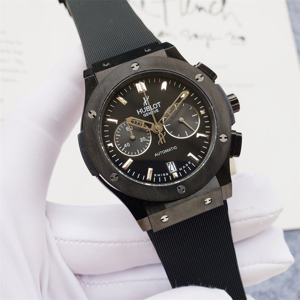 Men's Quartz Watch Chronograph 904L Stainless Steel 42mm-HB132