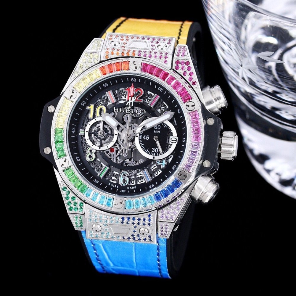 Men's Quartz Watch Chronograph 904L Stainless Steel 42mm-HB105