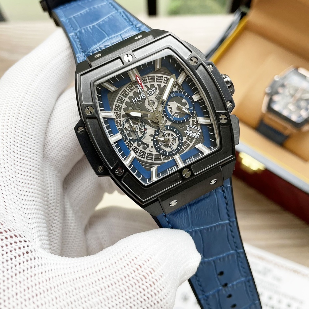 Men's Quartz Watch Chronograph 904L Stainless Steel 42mm-HB101