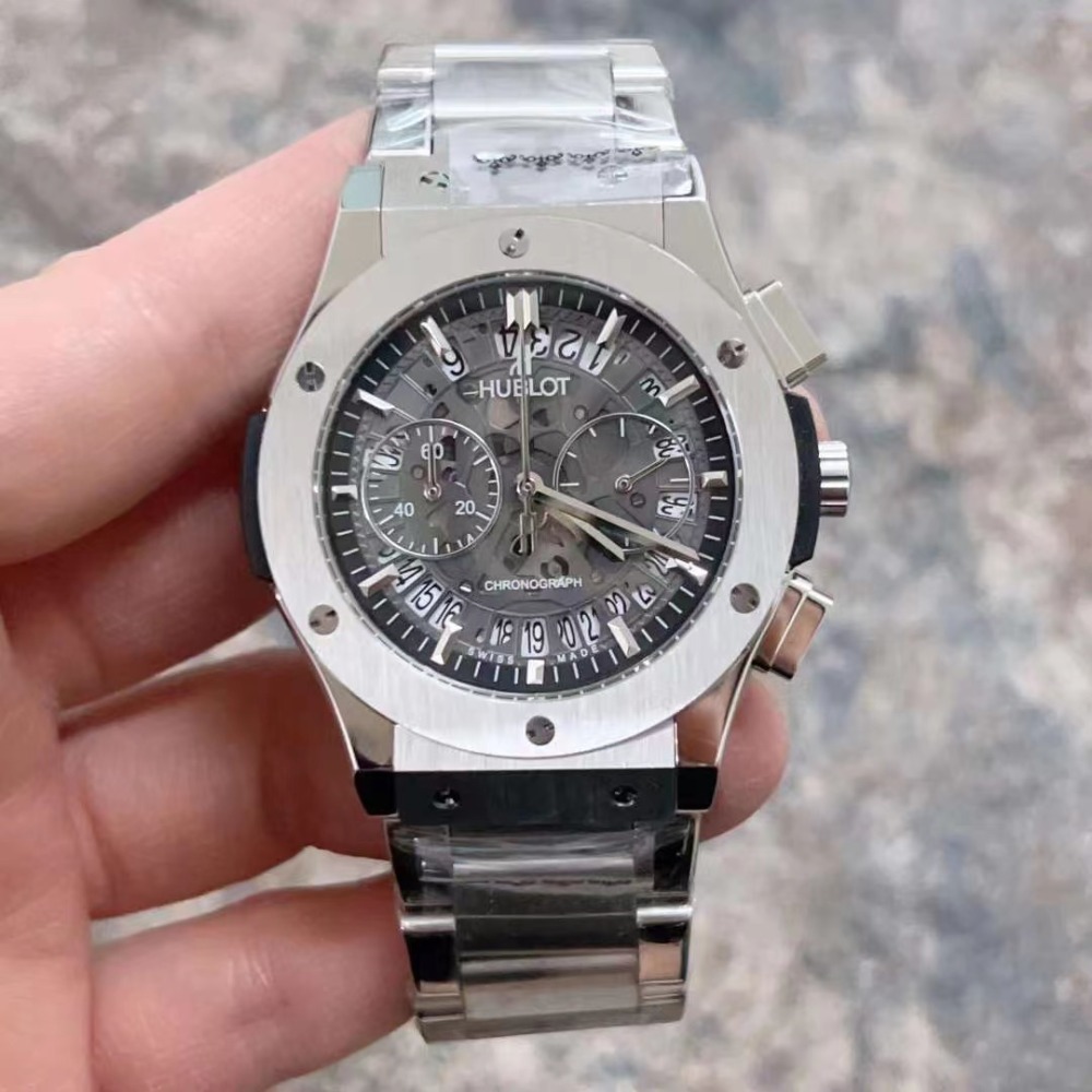 Men's Quartz Watch Chronograph 904L Stainless Steel 42mm-HB152